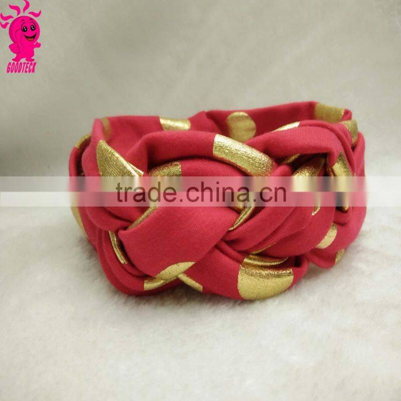 New Baby Headband Polka Dot Print knot tie headwrap Vintage Cotton Head Wrap Photo Prop stretchy Knot Girls Hair Accessories