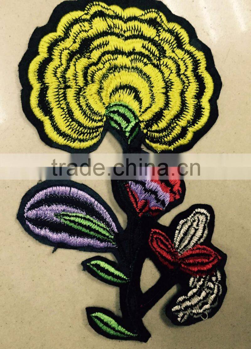 manufacturer machine make embroidery flower applique for sweater