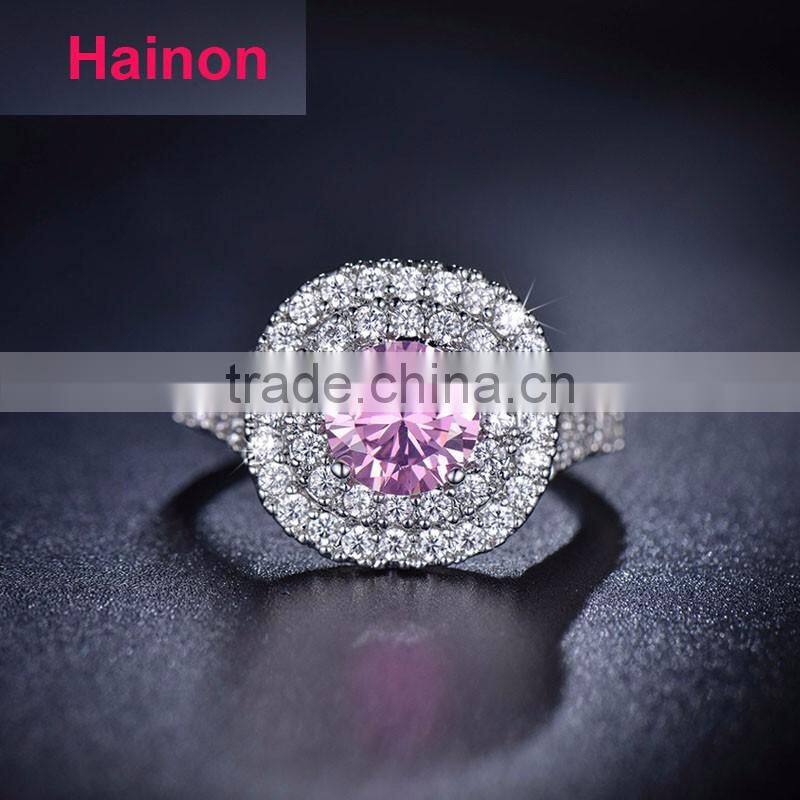 China Alibaba new arrival brass/sterling silver beautiful cz diamond jewelry engagement ring