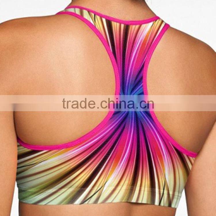 Custom Stylish Sports Yoga Bra Design Ladies Elastic Fitness Yoga Bra