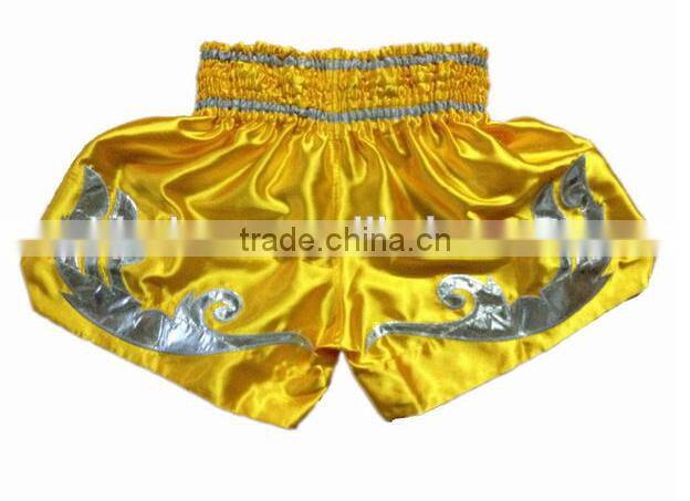 high quality custom fashion 100% cotton muay thai boxing shorts