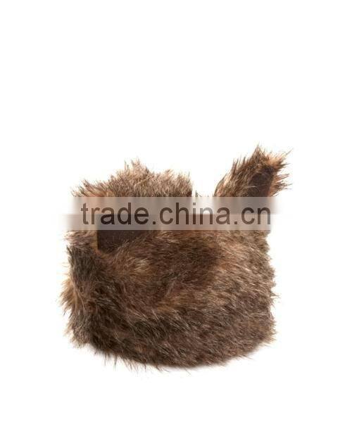 2015 New Fashion Faux Fur Cap Female Cute Ears Design Thicker Warm Winter Hat Women Beanies