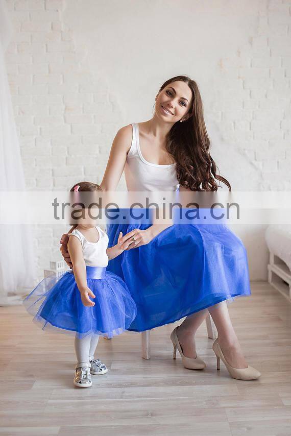 Pretty Set Of Matching Mother Daughter Tutu Dress Short Mini Skirt +Tank+Tops
