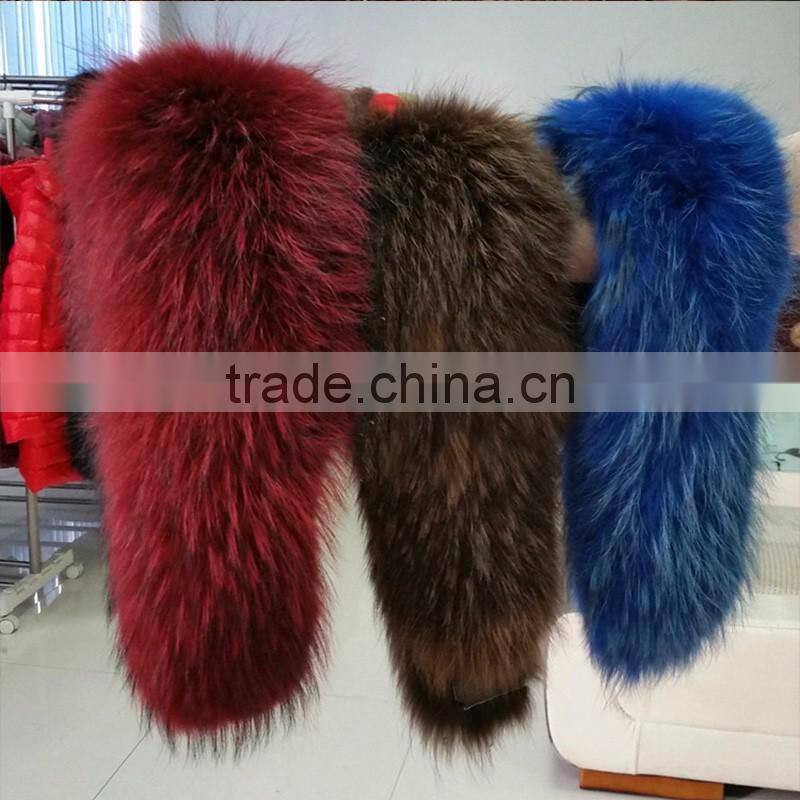 Myfur Women Garment Accessory Genuine Raccoon Fur Hood