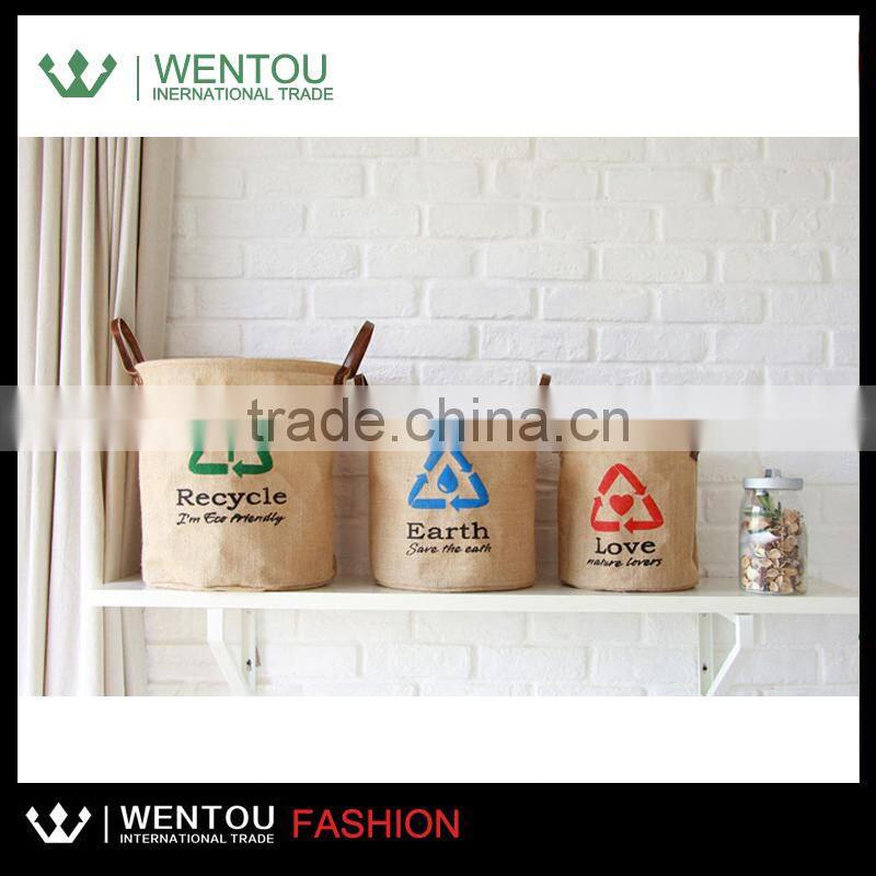 New Design Burlap Storage Basket