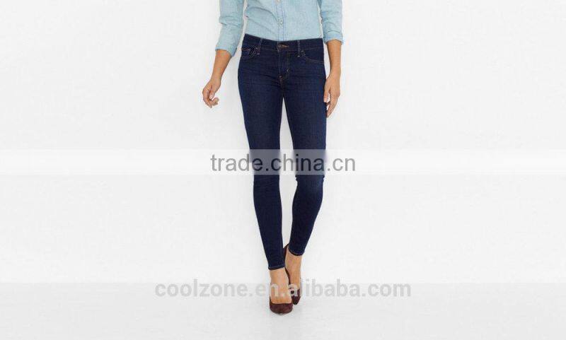 High quality fashion bodycon skinny women jean pants