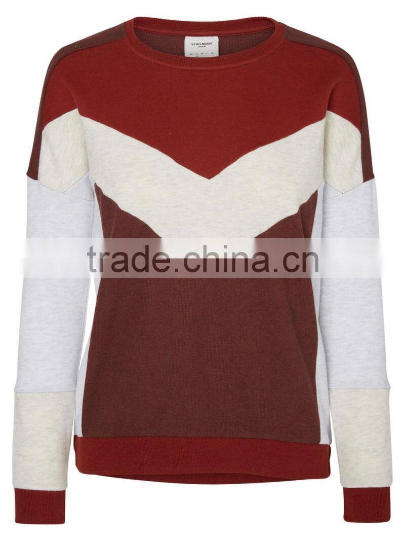 2016 Wensfashion Custom Women Leather Sleeve Sweatshirt and Long Sleeved Sweatshirt