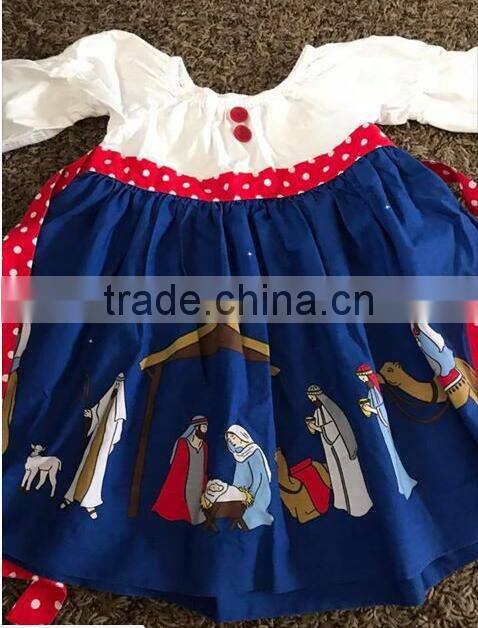 Factory price direct selling girl summer printing revolving skirt fashion girl dresses