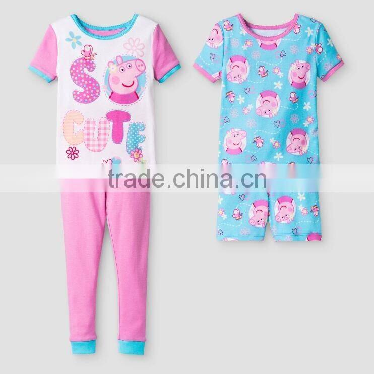 Hot sale custom baby kids pijamas de animales wholesale cute baby cartoon design sleepwear