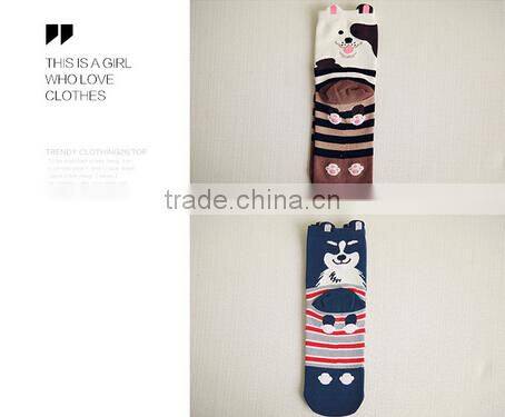 Make your own bulk wholesale cotton tube 3d animal tube socks for women