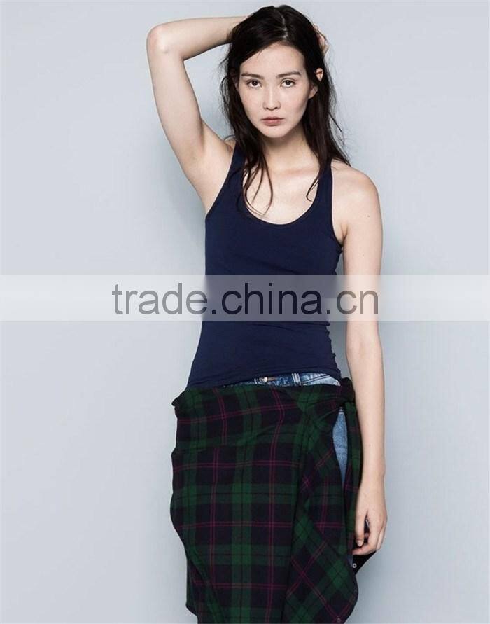 2016 latest design wholeale stringer tank top ladies gym tank top high quality with cheap price