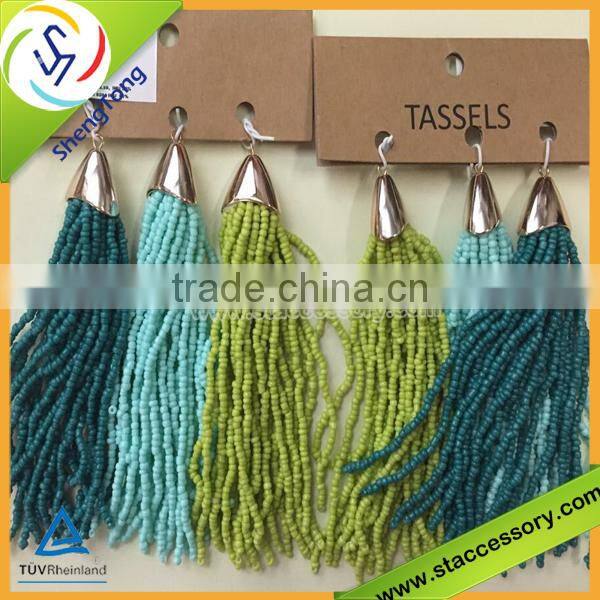 high quality wholesale beaded tassel/colorful beaded tassel