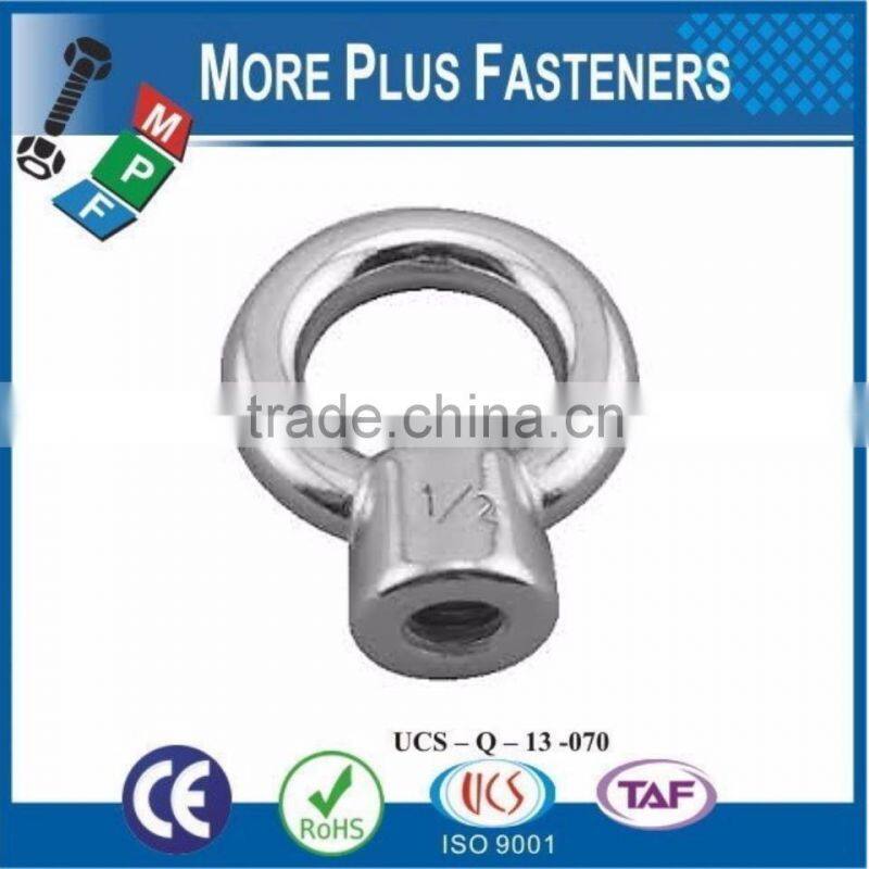 Made in Taiwan A2 Stainless Steel Zinc Coated Zinc Plated Lifting Eye Nut