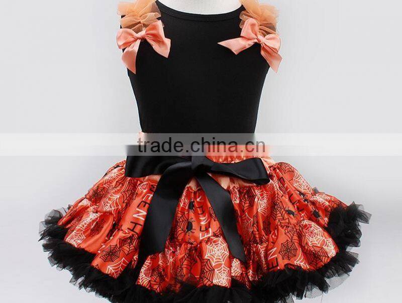 children clothes,black cotton t shirt with pettiskirts, tutus