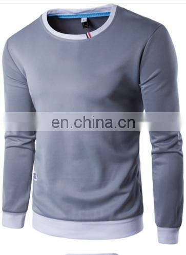 OEM Service Men's Hedging Sweater Long Sleeves Leisure Round Neck Solid Sweatshirt