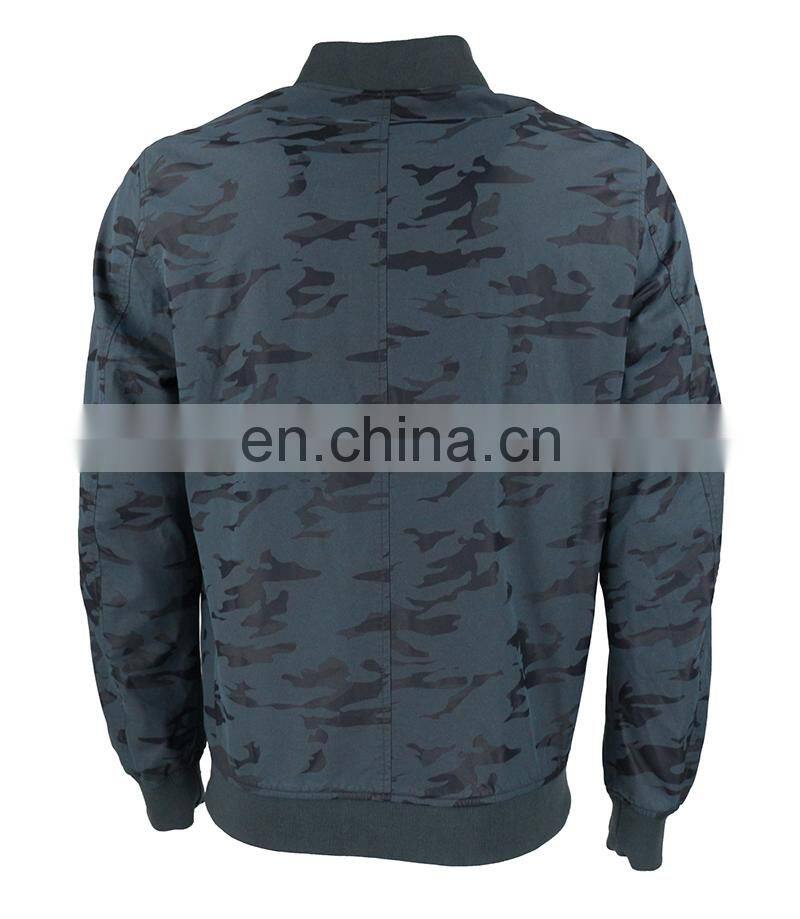 2017 OEM Service Supply Type camouflage pu leather jacket men