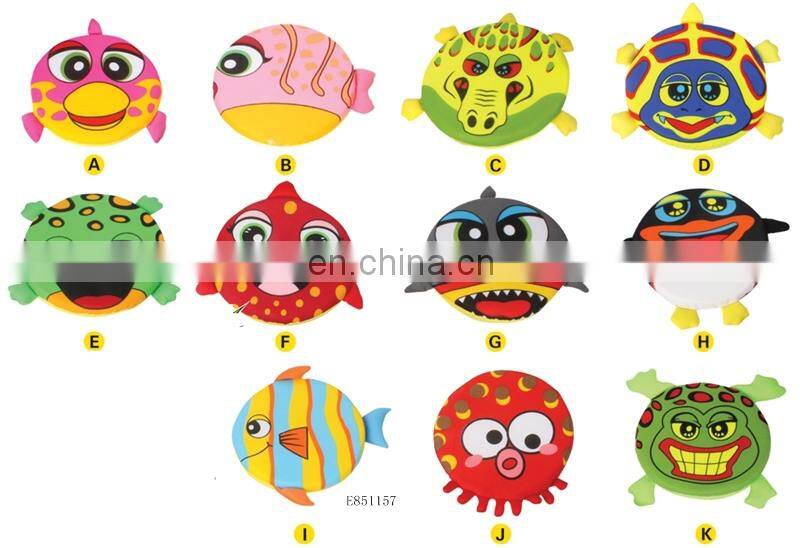 hot sell cartoon type water animal frisbee kid toys beach toys