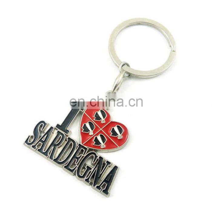 Plain Tourism Souvenir Building High Quality Custom Shaped Metal Key Charm Keyholder Keychain