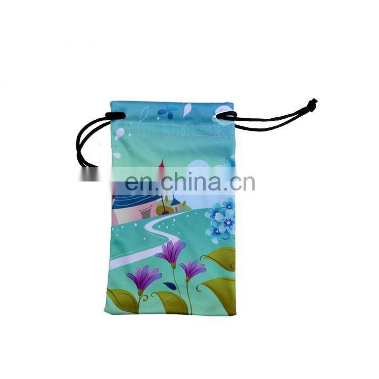 rainbow colorful custom made microfiber eyeglass pouch glasses bag