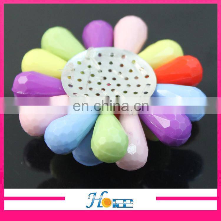 new fashion colorful handmade acrylic shoe flower for women shoe ornaments