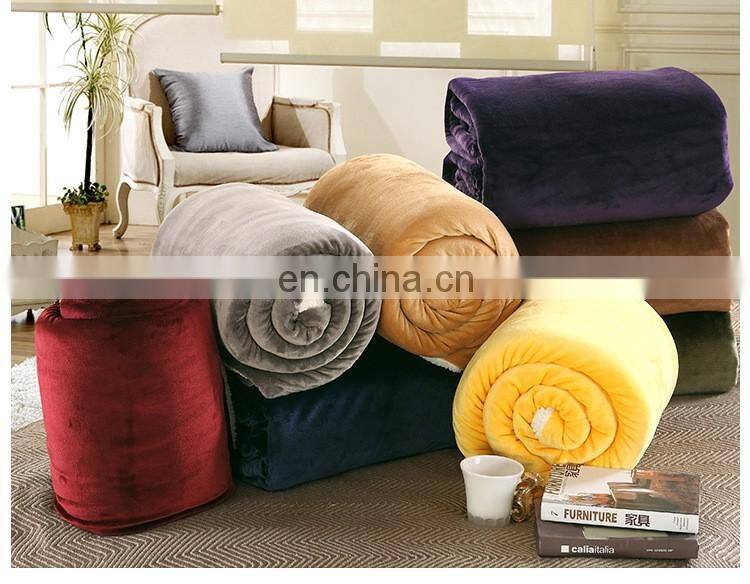 High quality cheap super king size mink double layer ply blanket