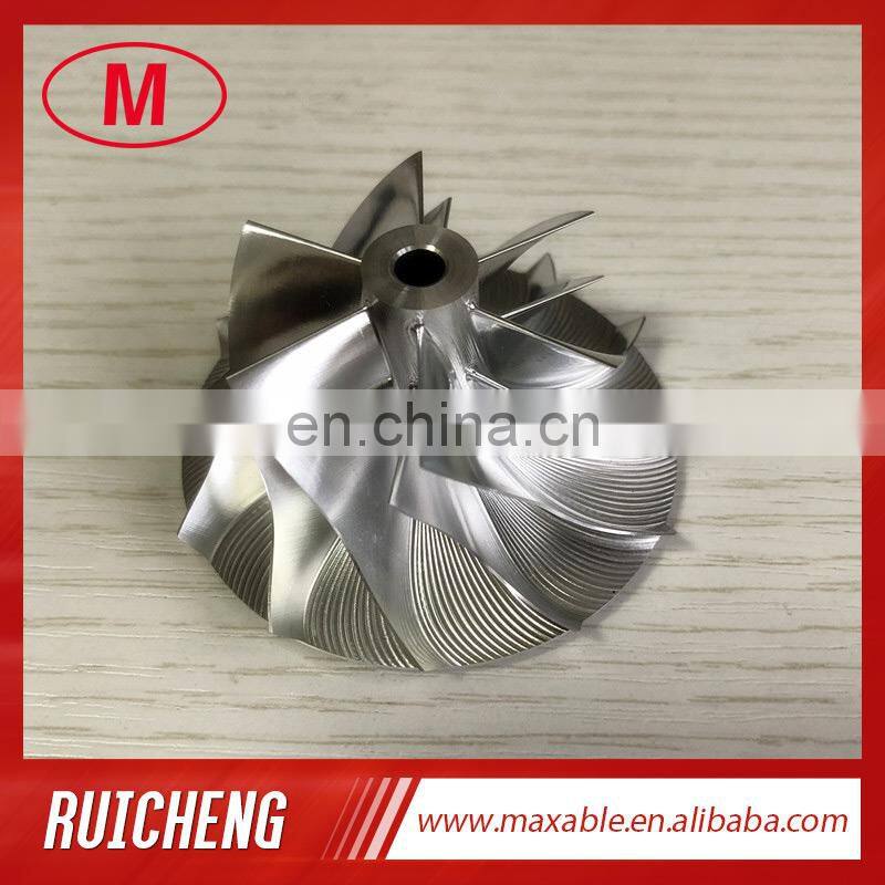 GT15-25 43.20/60.00mm 6+6 Blades high performance billet /milling/aluminum 2618 turbocharger compressor wheel