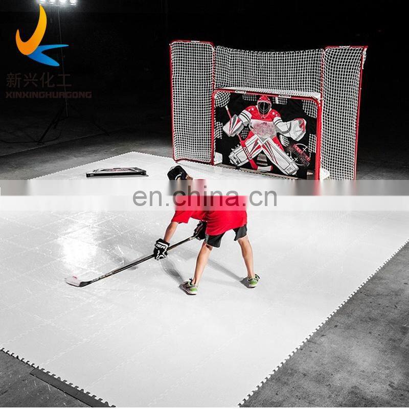 White HD-PE artificial synthetic ice rink hockey shooting pads on sale