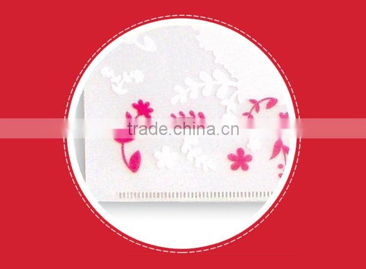 Novelty beautiful pp office stationery white pink file document paper folder