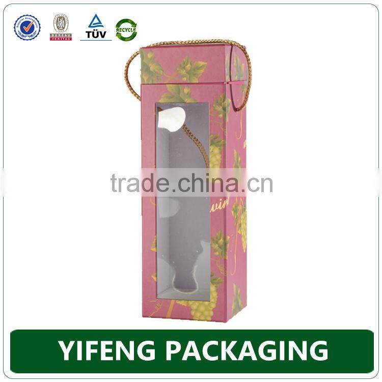 Custom company logo pantone color printed cardboard box with clear pvc window