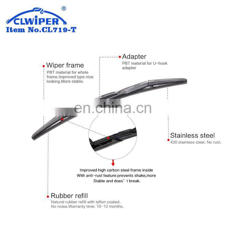 Windshield Hybrid wiper blade car replace windscreen wiper blade
