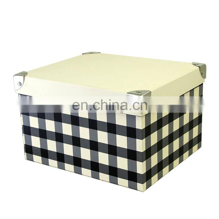 Metal Edging Cardboard Box File Paper File Folder for Size Folding Storage Box