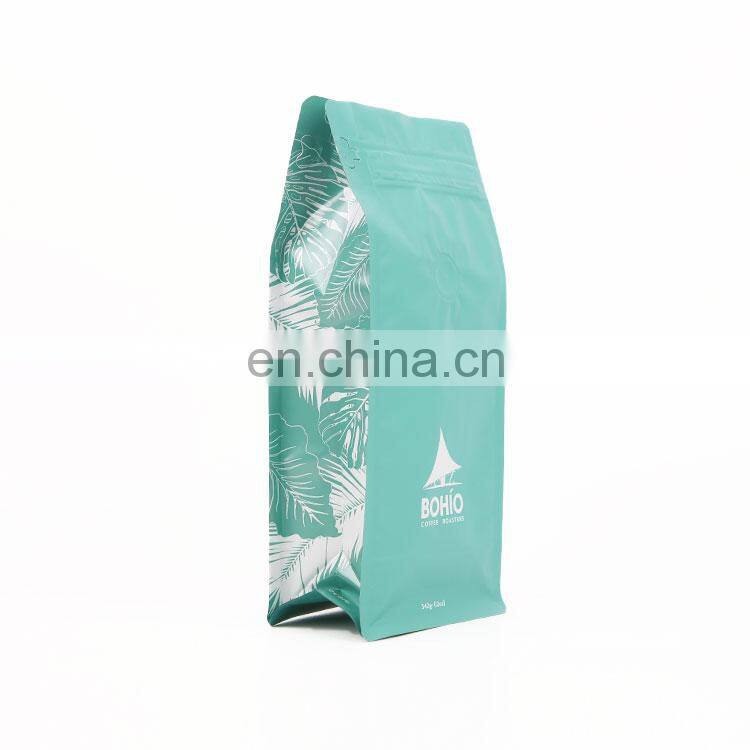 Eco-friendly wholesale side gusset custom printing aluminum foil coffee bag one way valve side gusset packaging pouches