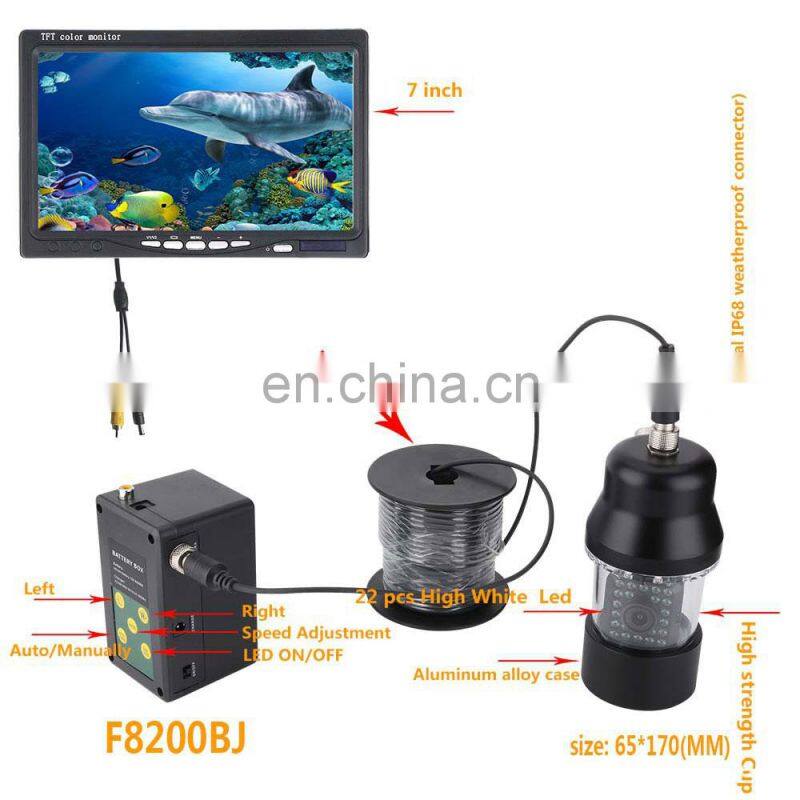 7'' 30M 1000TVL Underwater Fish Finder with 22pcs LED DVR Fishing Video Camera Kit