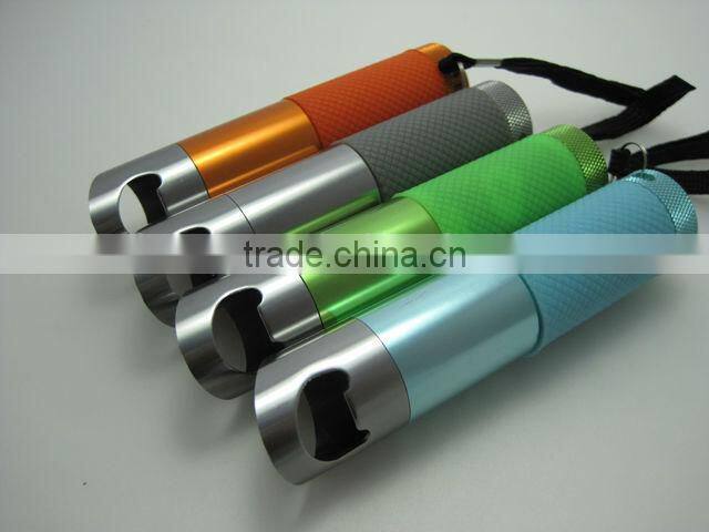 Bottle opener portable flashlight 9 LED flashlight