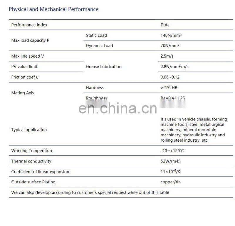 DX Sliding Bearing POM Plastic mixture Composite Bearing Bimetal Bushing