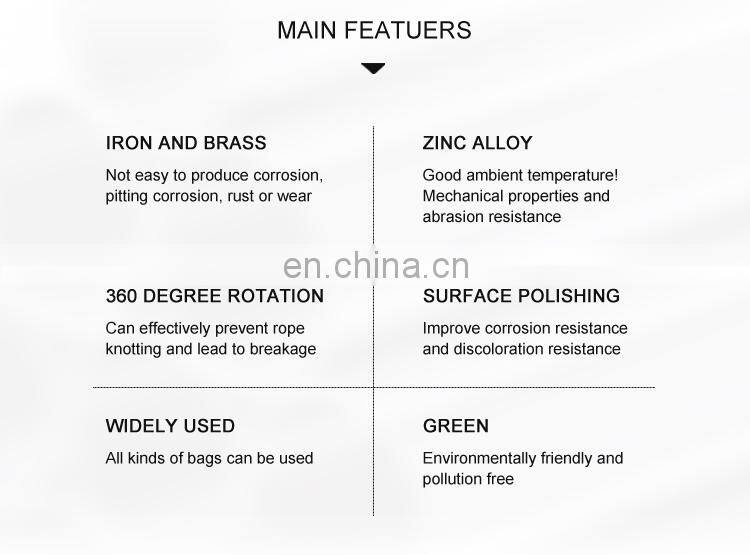 Hot sale Fashion Metal Bag Accessories Handbag Hardware Handbag Strap Connector