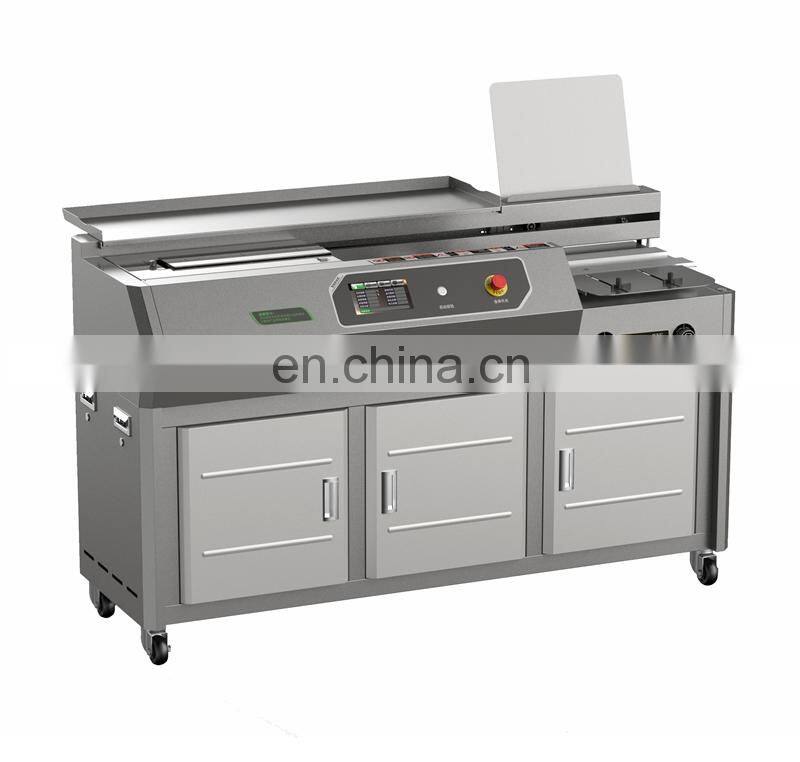 UK8 a3 440mm variable frequency speed Hot thermal book cover gluing machine, cardboard notebook binding machine