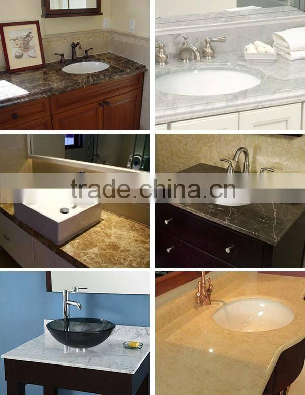 Popular Polishing Hotel Modern Design Bathroom Marble Vanity