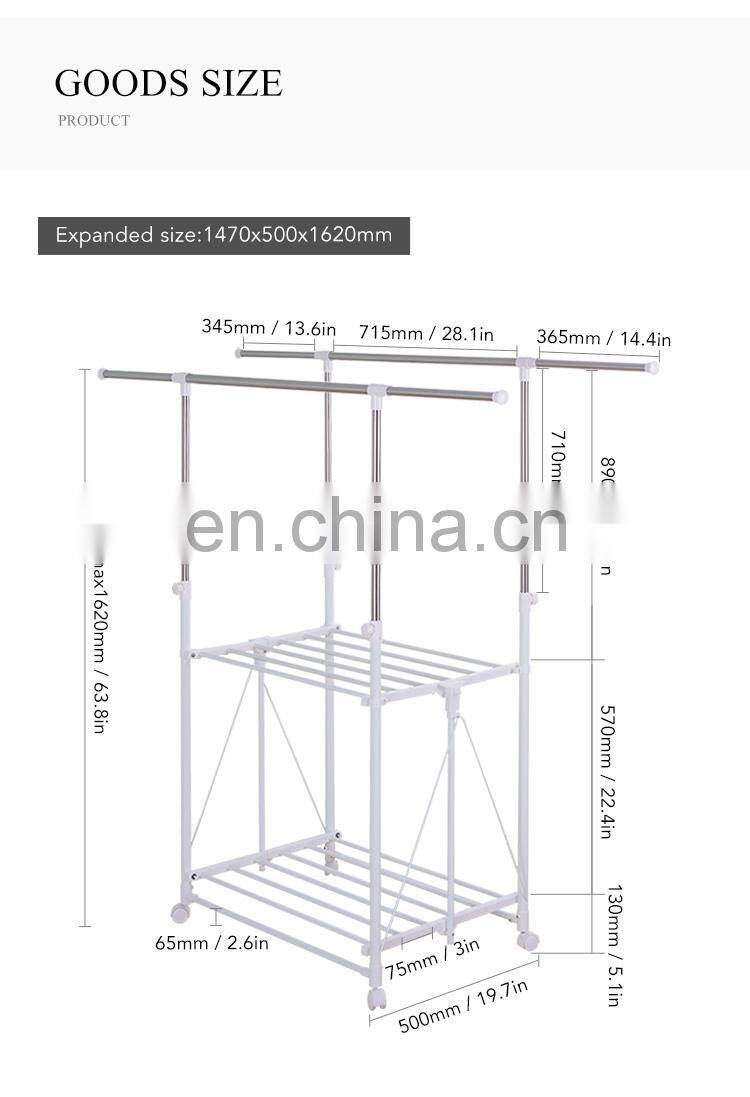 2 tier and 4 foot coat rack cabinet