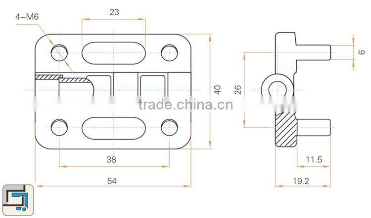 Industrial zinc alloy hinge for electric equipment door