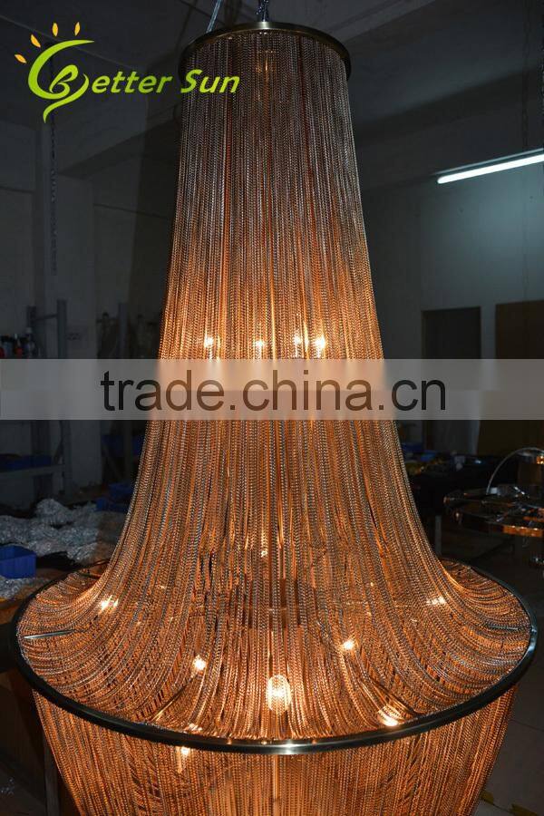 Modern Aluminum Chain Pendant lamp Hotel Chandelier Lighting