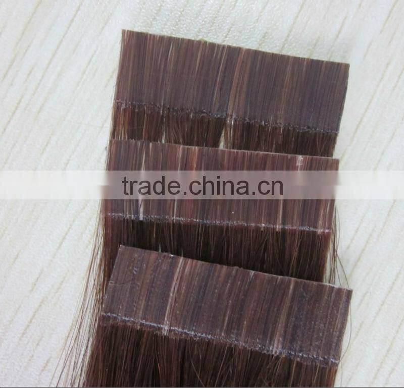 22" remy silky straight skin hair tape hair extensions
