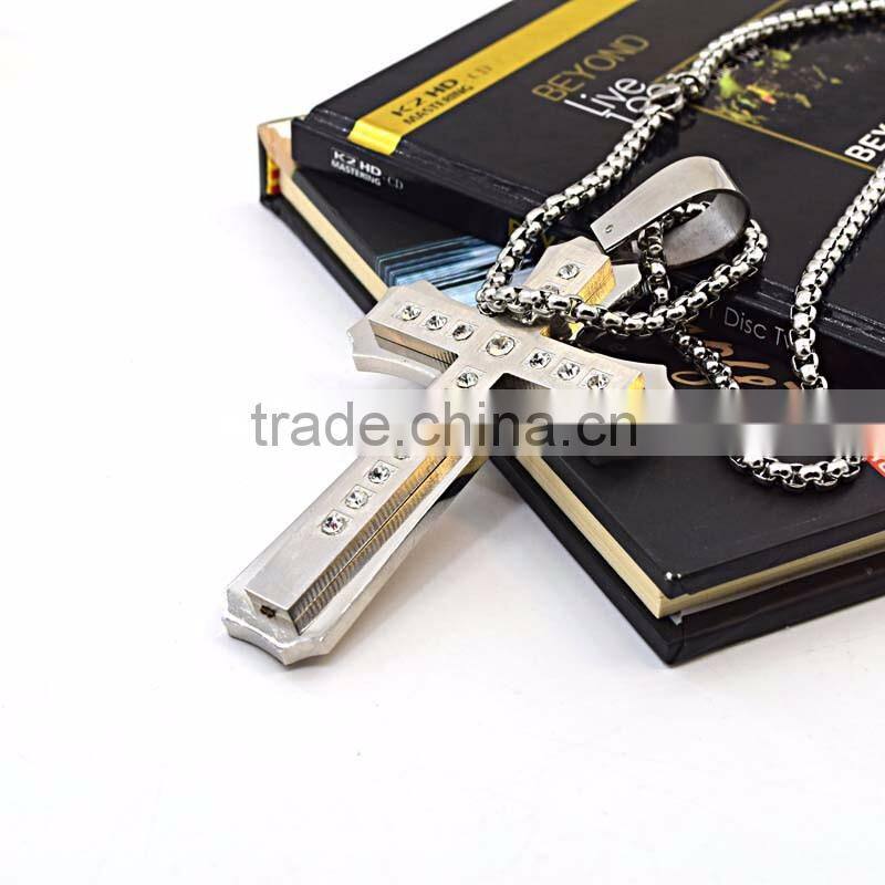 Custom logo wholesale cross pendant bulk sale believer cross pendants with diamonds