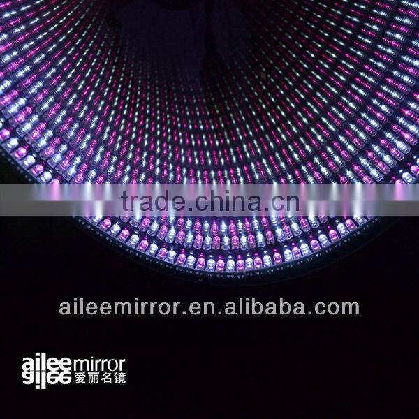 led magic mirror,fashionable cheap round magnifing cosmetic mirror