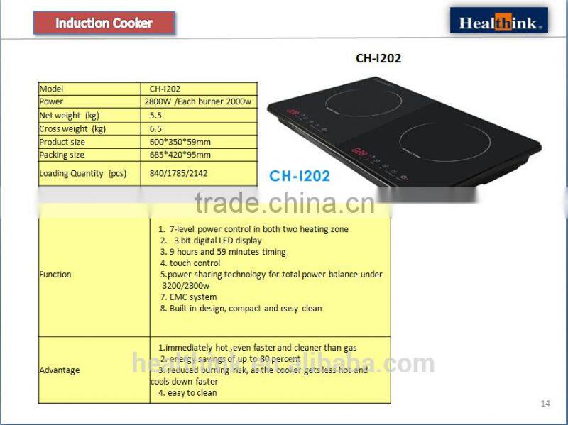 touch control built-in design induction cooker CH-I202
