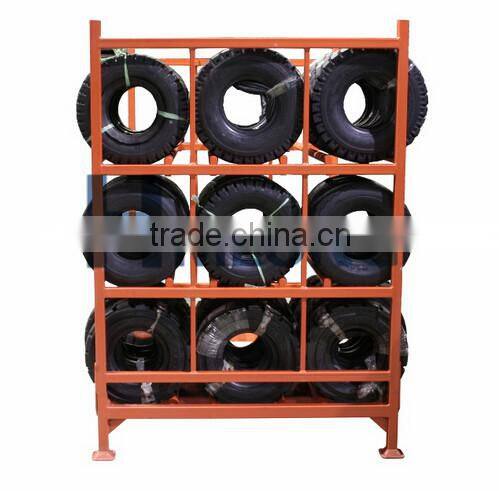 Powder coating folding metal mobile tire rack for sale