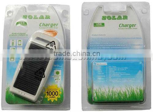 1000mAh solar handphone power bank with high quality