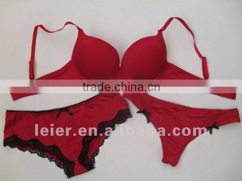 fancy double push-up bra set