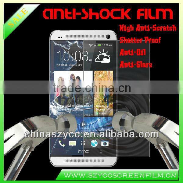 2013 New Products PAC 4-6H Hardness Factory Supply Anti-shatter Screen Film For HTC one