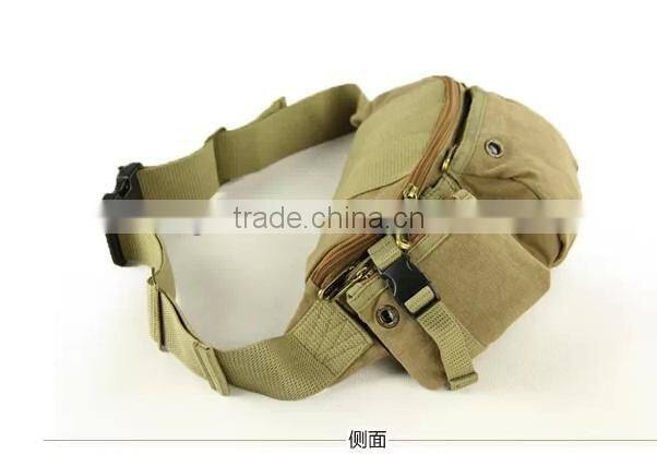 2016 Wholesale cheap men sports canvas waist bag/belt bag
